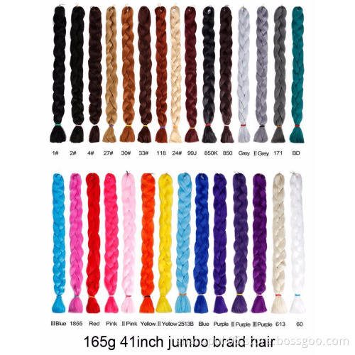 Wholesale factory price 24 41 82inch african women jumbo braid synthetic hair
